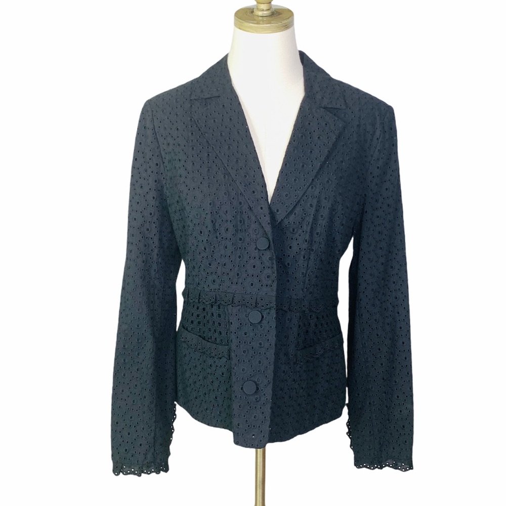 NWT CAbi #5293 Black Eyelet Flamingo Blazer 2265